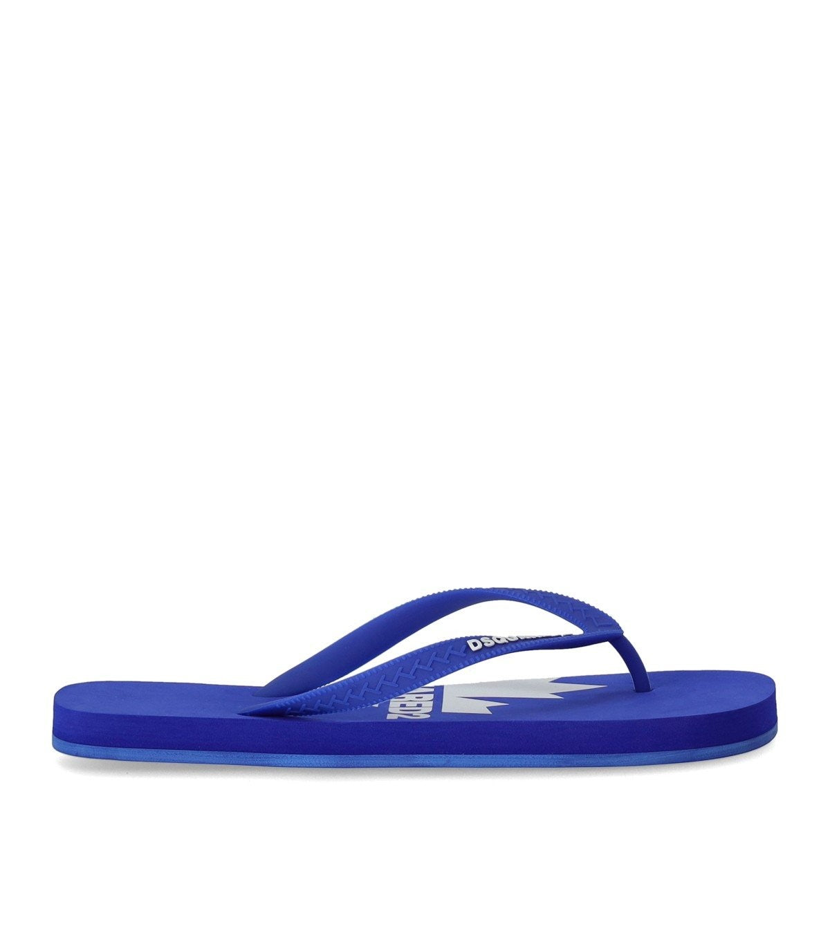 Dsquared2 Electric Blue Flip Flops With Logo - Banlieue91 -