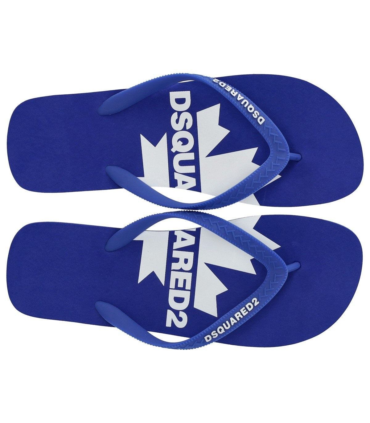 Dsquared2 Electric Blue Flip Flops With Logo - Banlieue91 -
