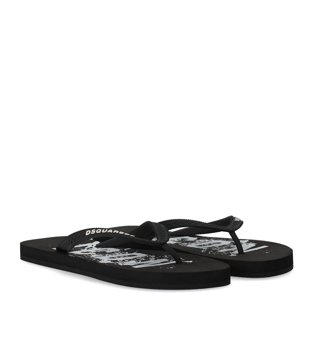 Dsquared2 Icon Splash Black Flip Flops | Banlieue91