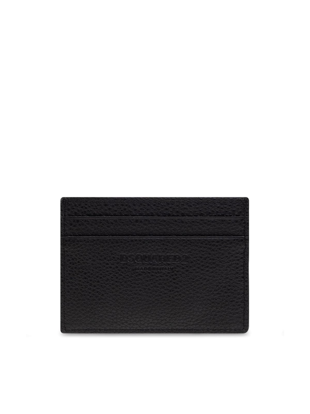 DSQUARED2 Tumbled Leather Mini Logo Cardholder - 10x7.5 CM | Banlieue91