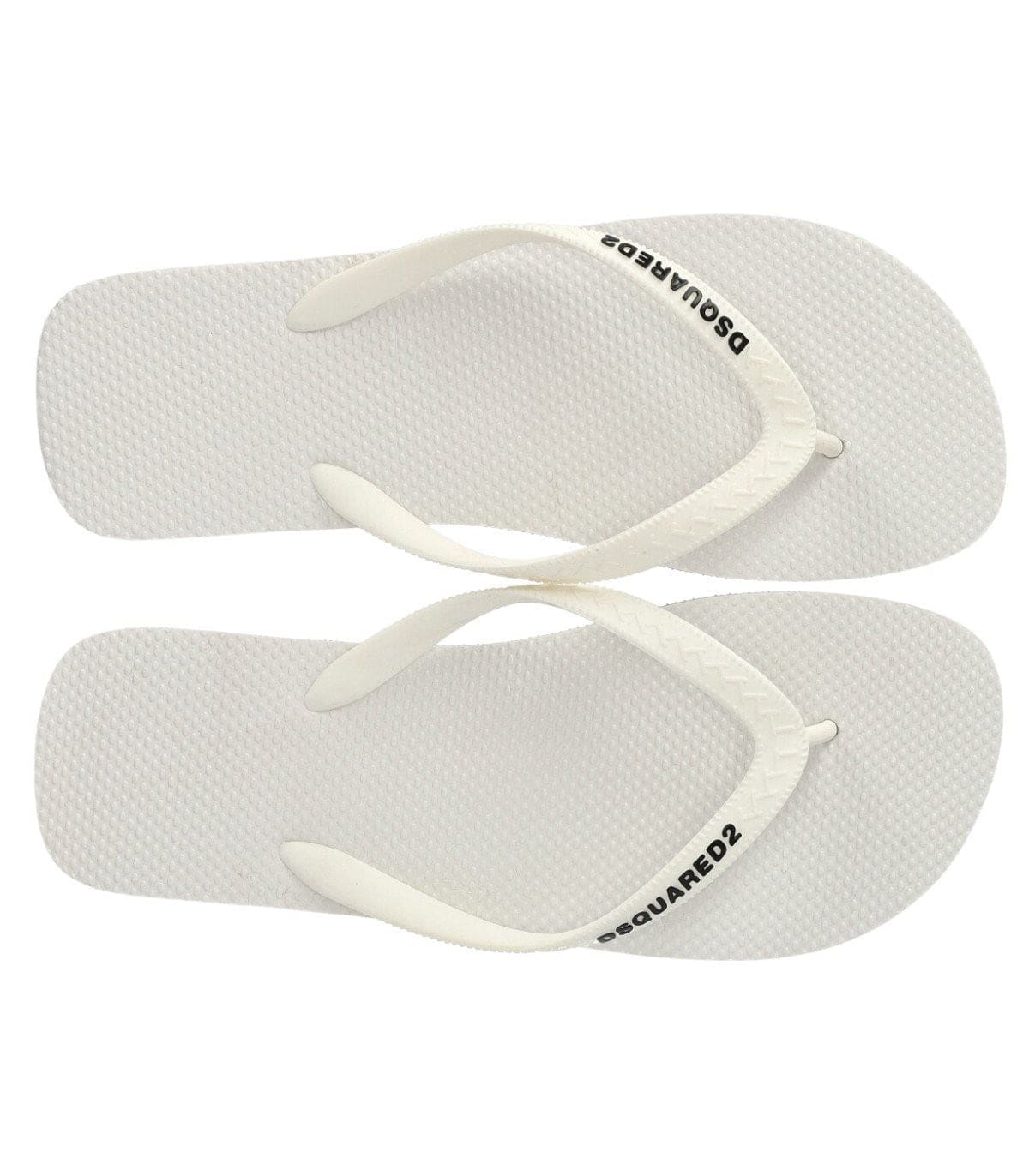 Dsquared2 White Flip Flops With Logo | Banlieue91