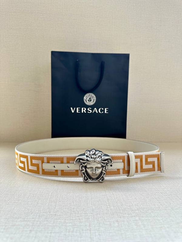 VERSACE La Medusa La Greca Belt 'Beige/White' - Banlieue91