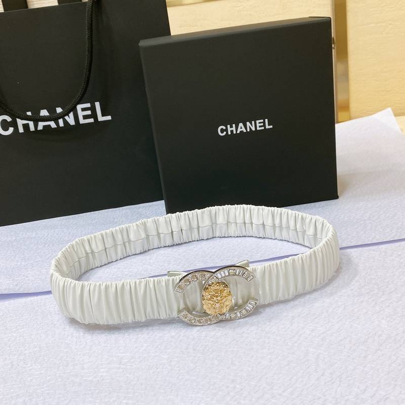 Chanel Leather Women’s Belt 'White' - Banlieue91