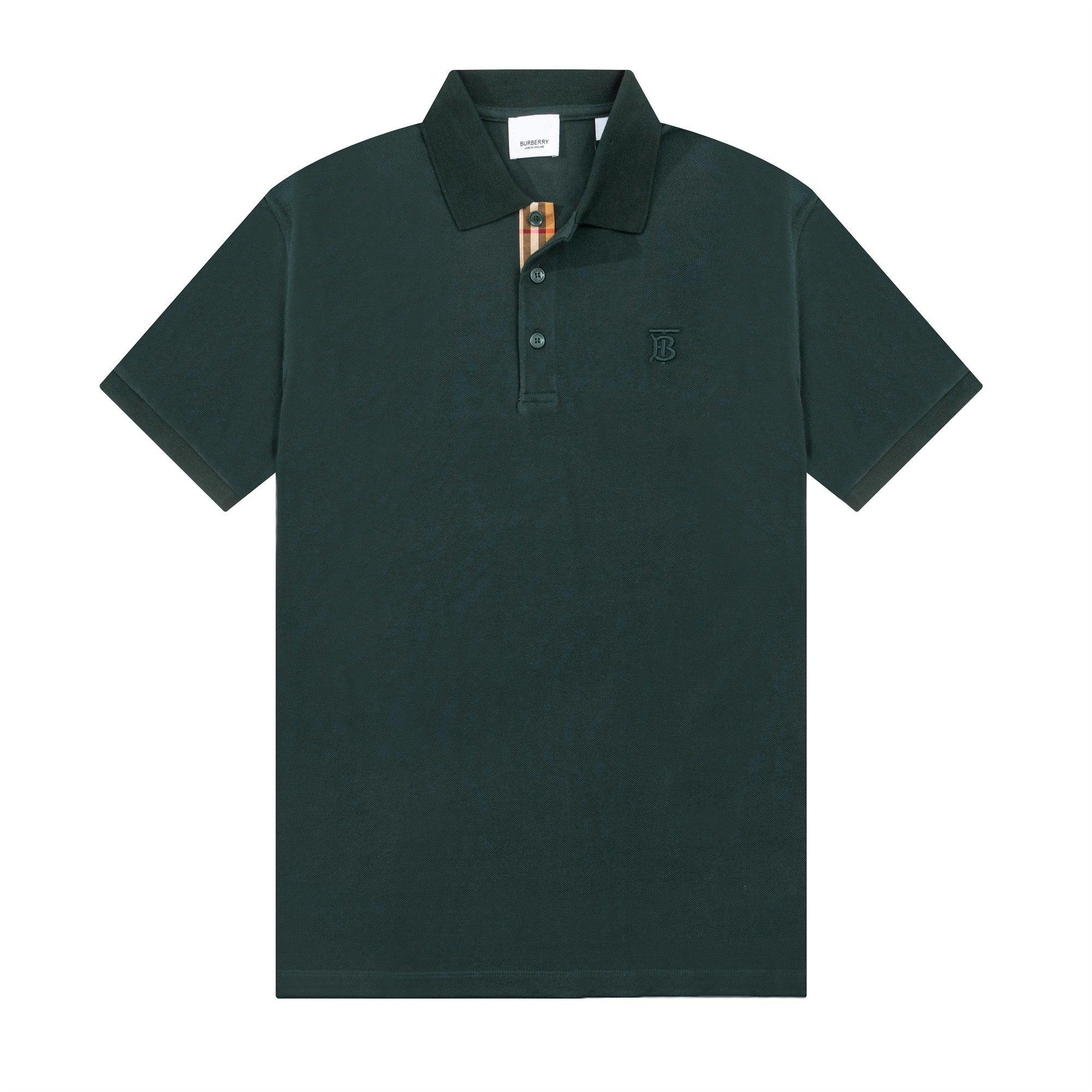 Burberry Dark Green T-Shirt With Collar - Banlieue91