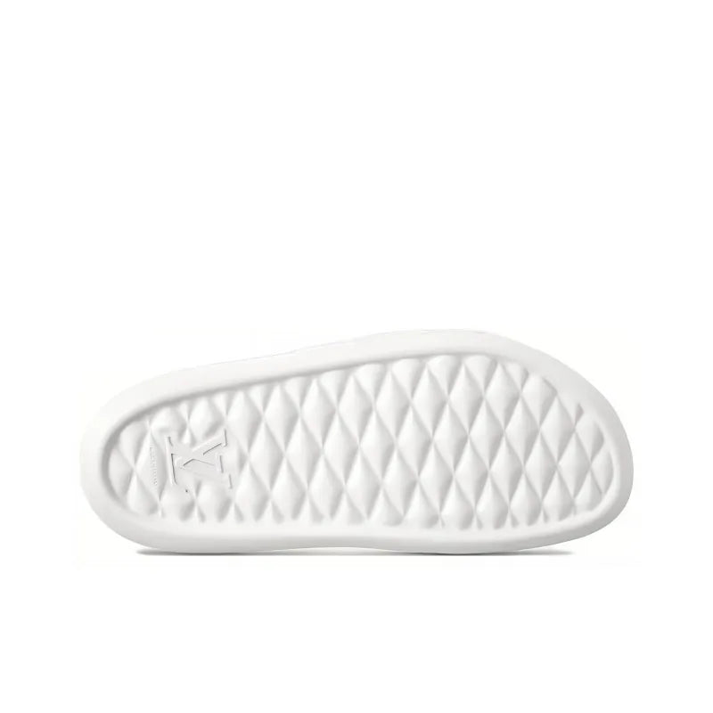 LOUIS VUITTON Waterfront Slide Slippers Men's White