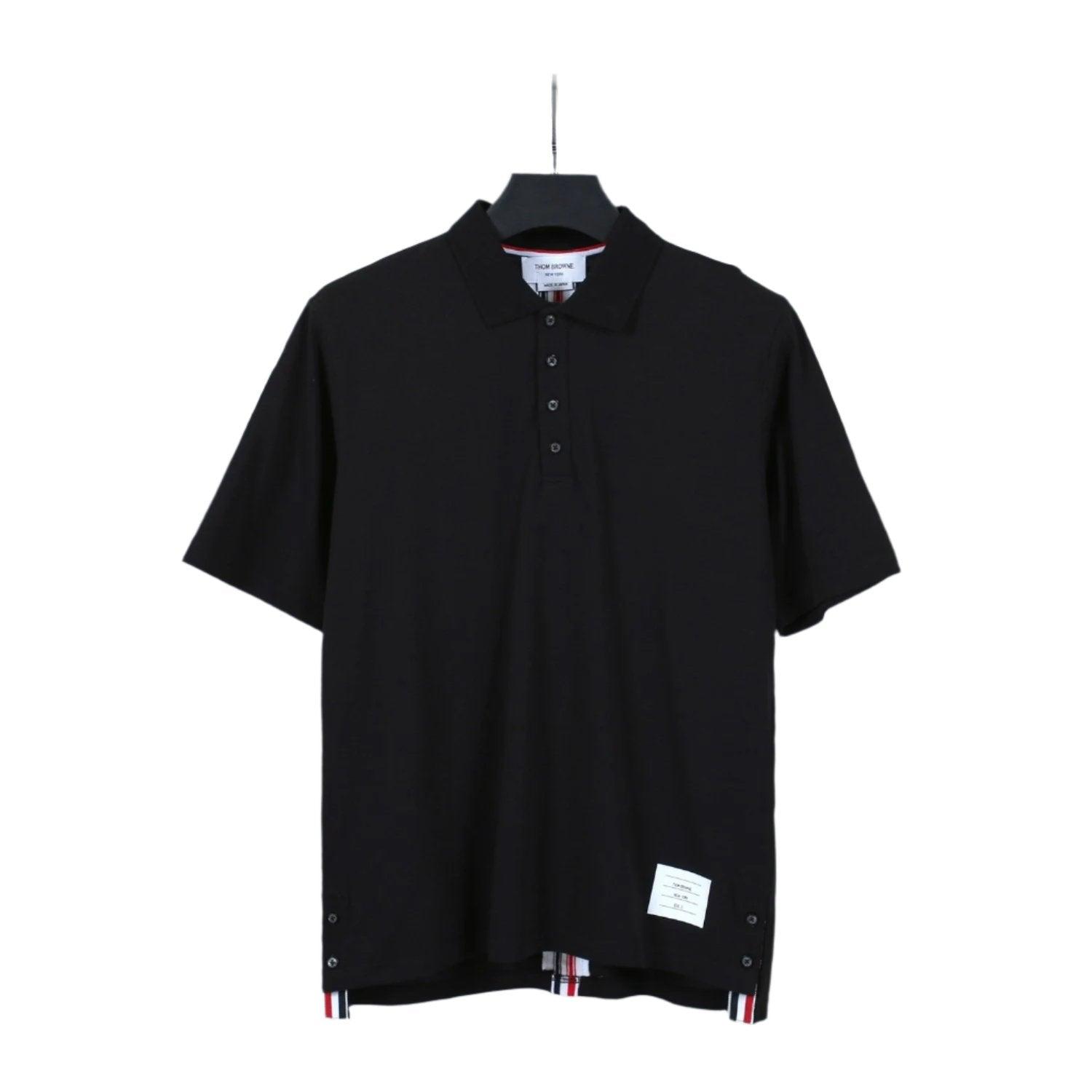 Thom Browne Black T-Shirt with Collar - Banlieue91