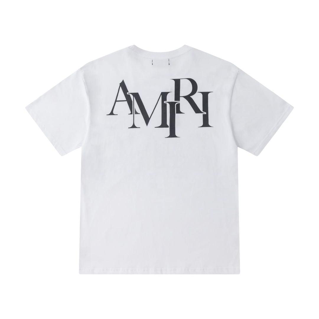 Amiri White T-Shirt Without Collar - Banlieue91