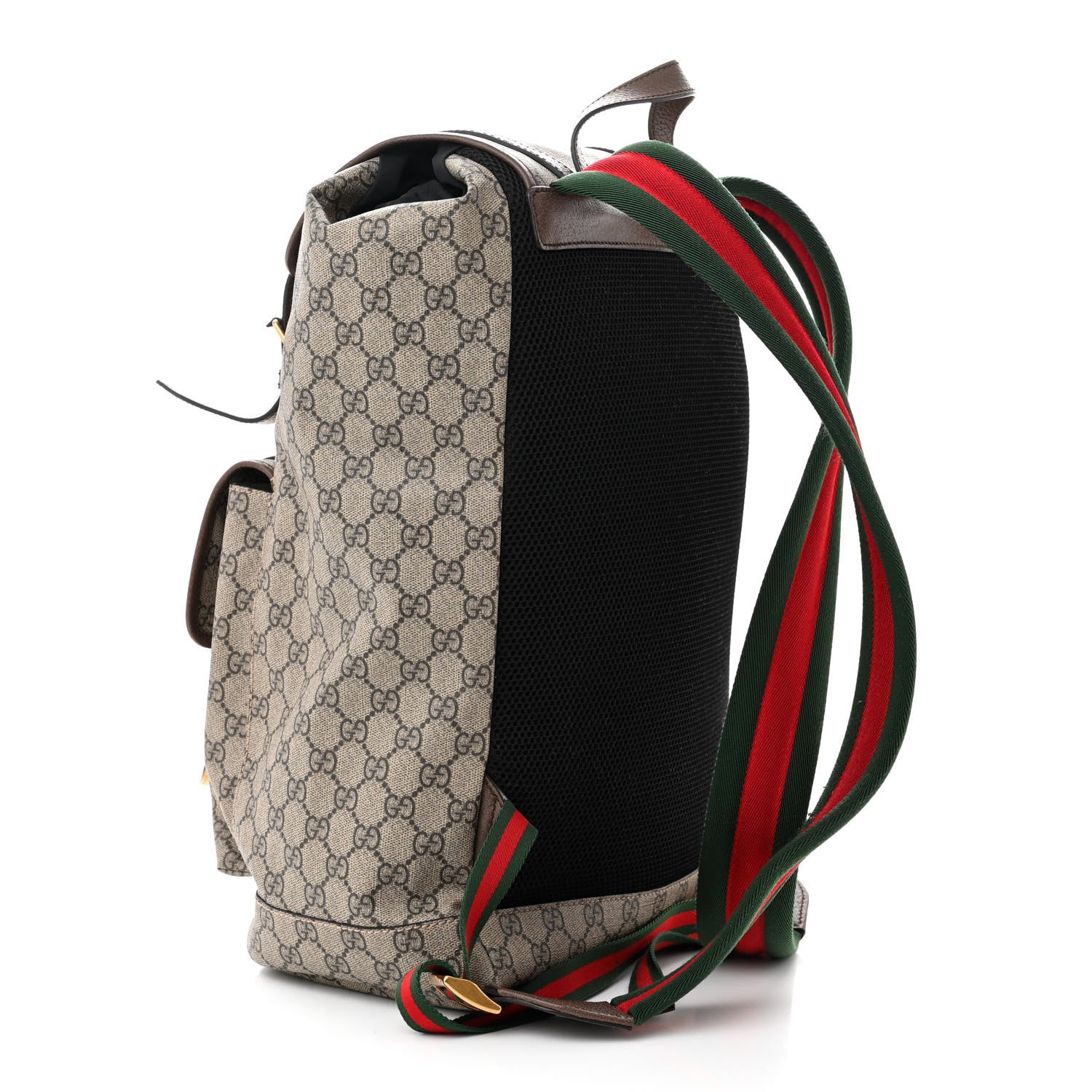 Gucci Soft GG Supreme Monogram Neo Vintage Double Buckle Backpack Beige New Acero Crop - Banlieue91