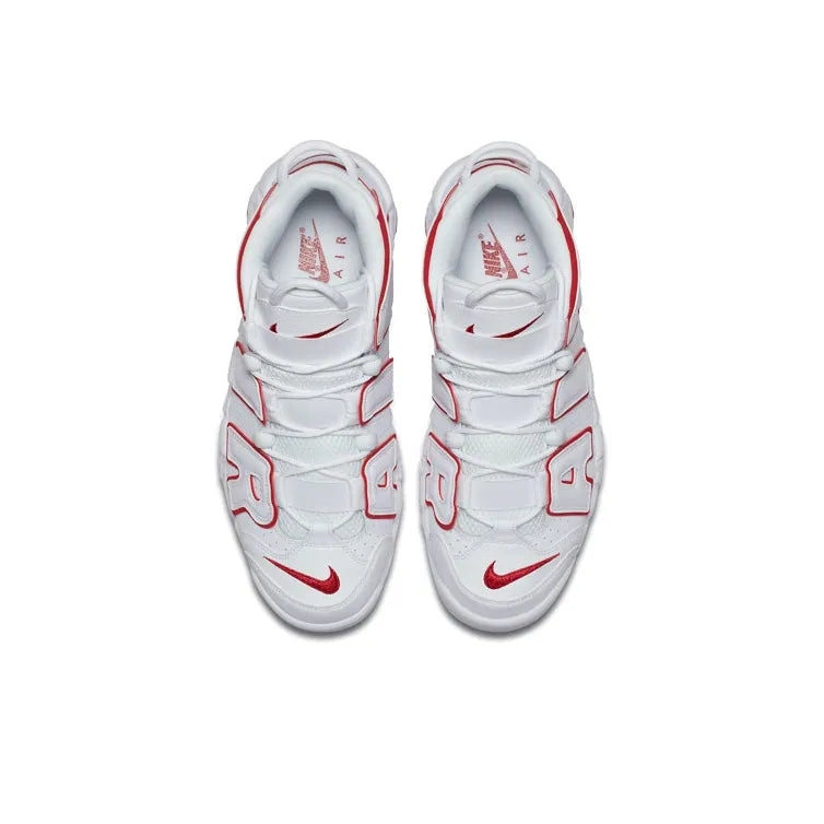 Nike Air More Uptempo White Varsity Red Outline - Banlieue91 -