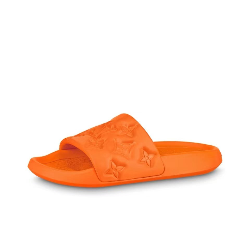 LOUIS VUITTON Waterfront Slide Slippers Men's Orange