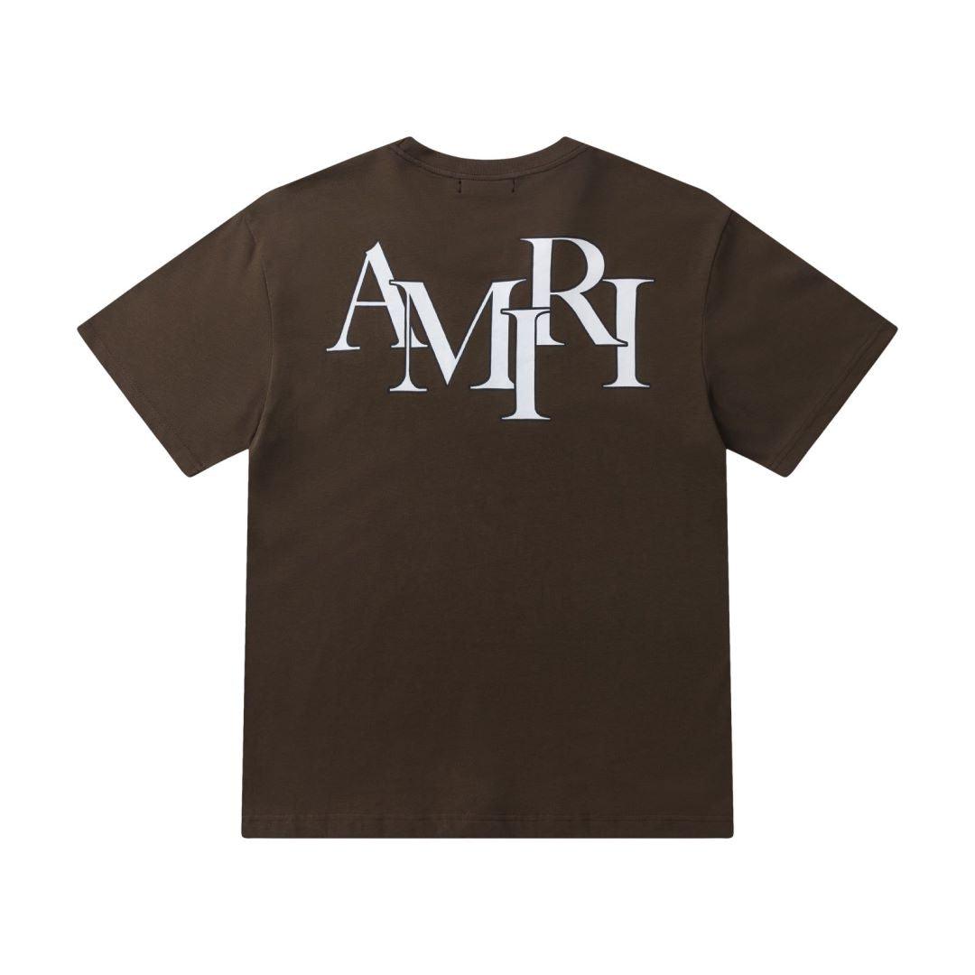 Amiri Brown T-Shirt Without Collar - Banlieue91