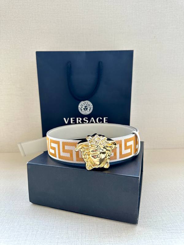 VERSACE La Medusa La Greca Belt 'Beige/White' - Banlieue91