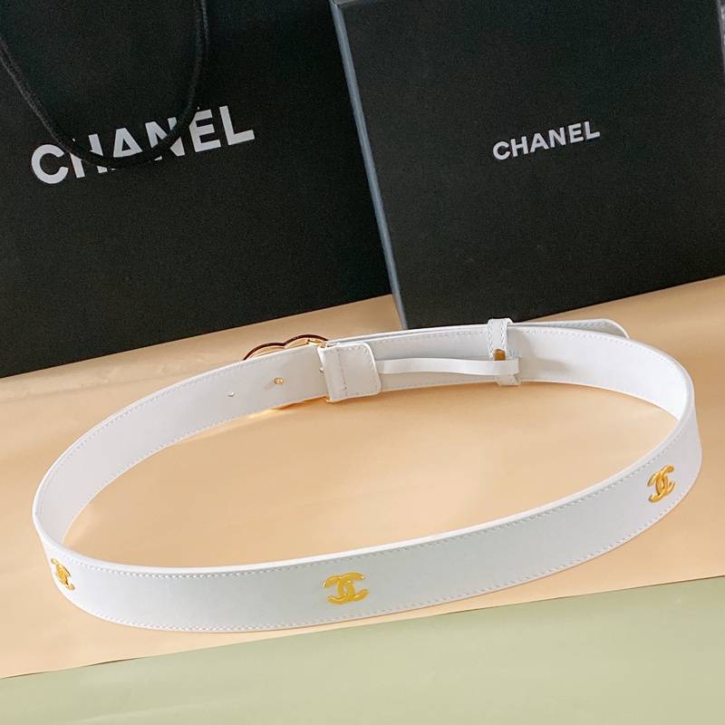 Chanel Women Logo Banding Belt 'White' - Banlieue91