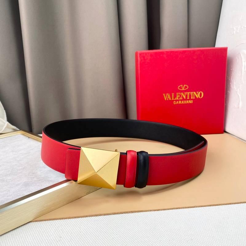 Valentino Garavani One Stud Belt 'Red/Black' - Banlieue91