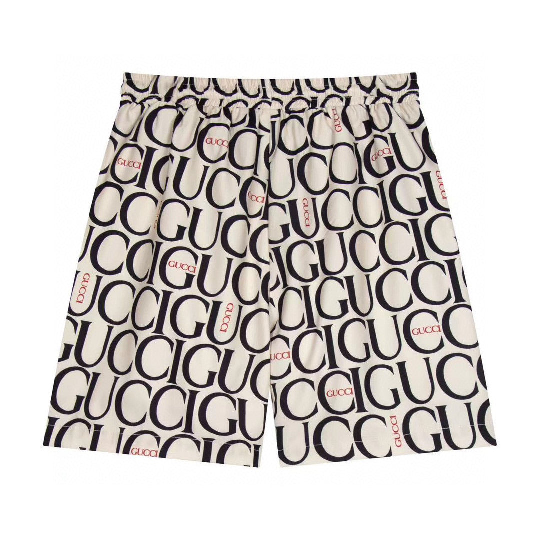 Maxi Gucci Print Fabric Short 'Beige' - Banlieue91