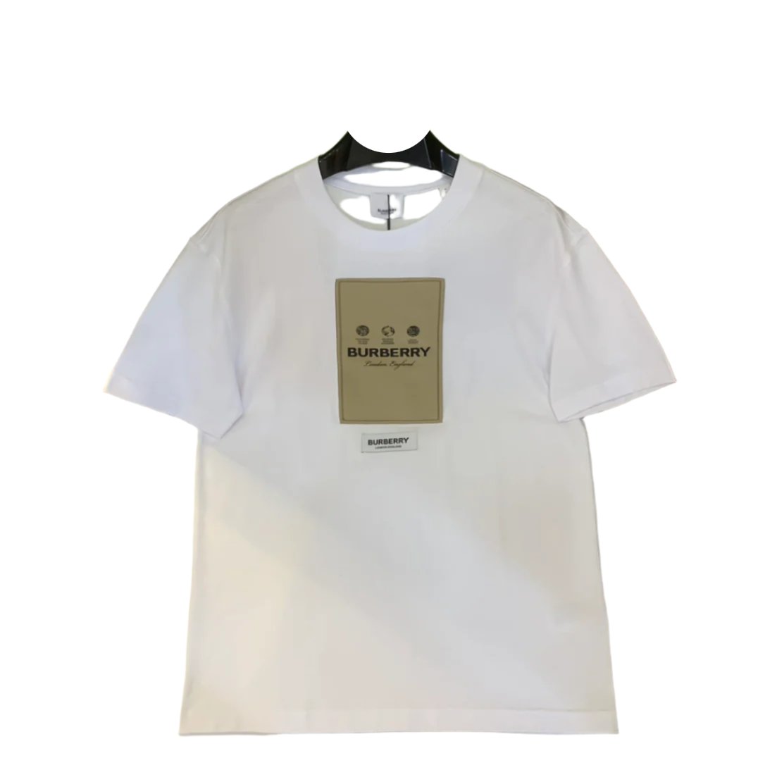 Burberry White T-Shirt Without Collar - Banlieue91