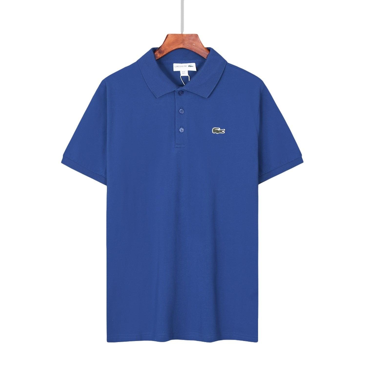 Lacoste Blue T-Shirt with Collar - Banlieue91