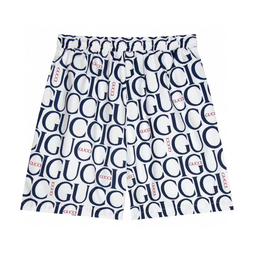 Maxi Gucci Print Fabric Short 'Blue' - Banlieue91