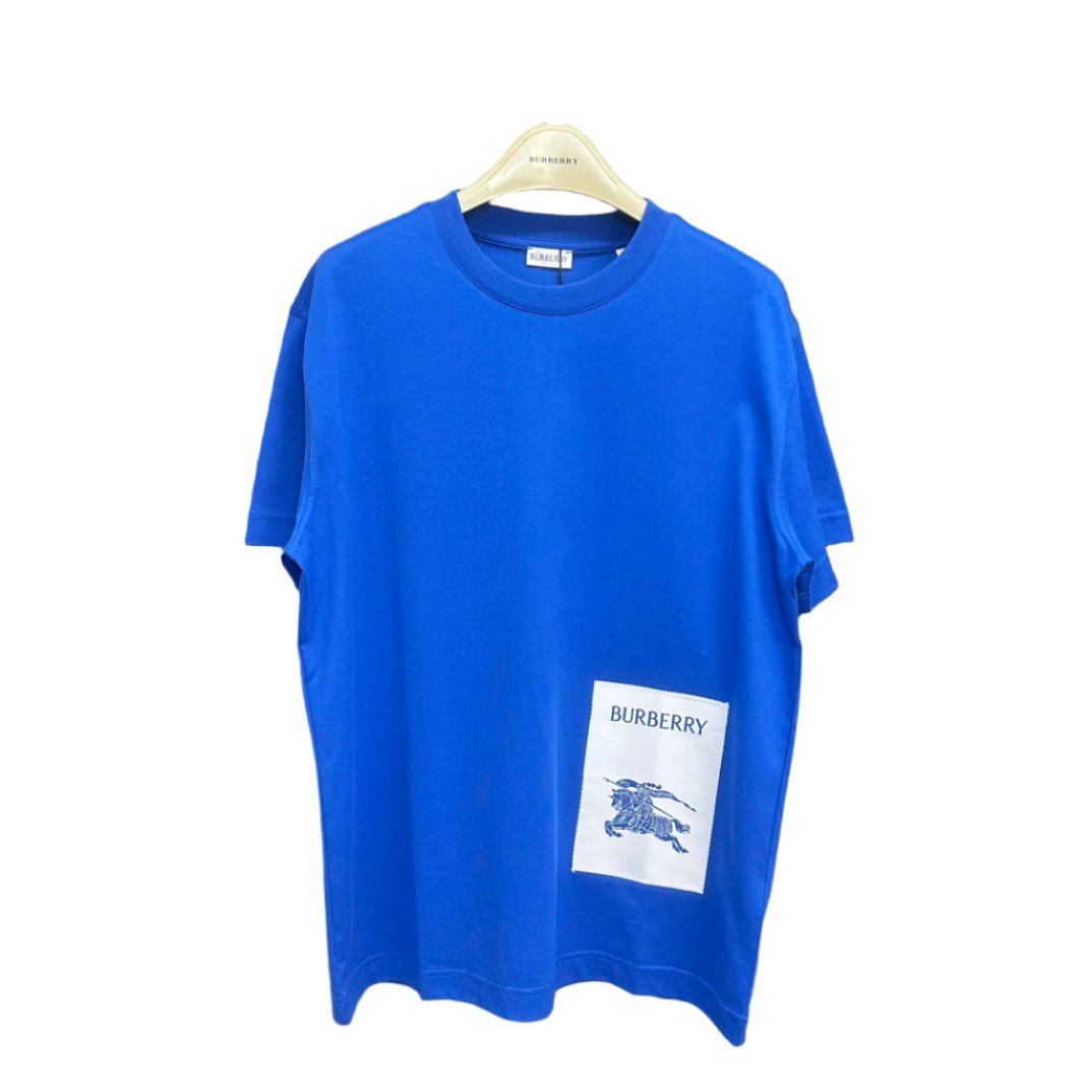 Burberry Blue T-Shirt Without Collar - Banlieue91