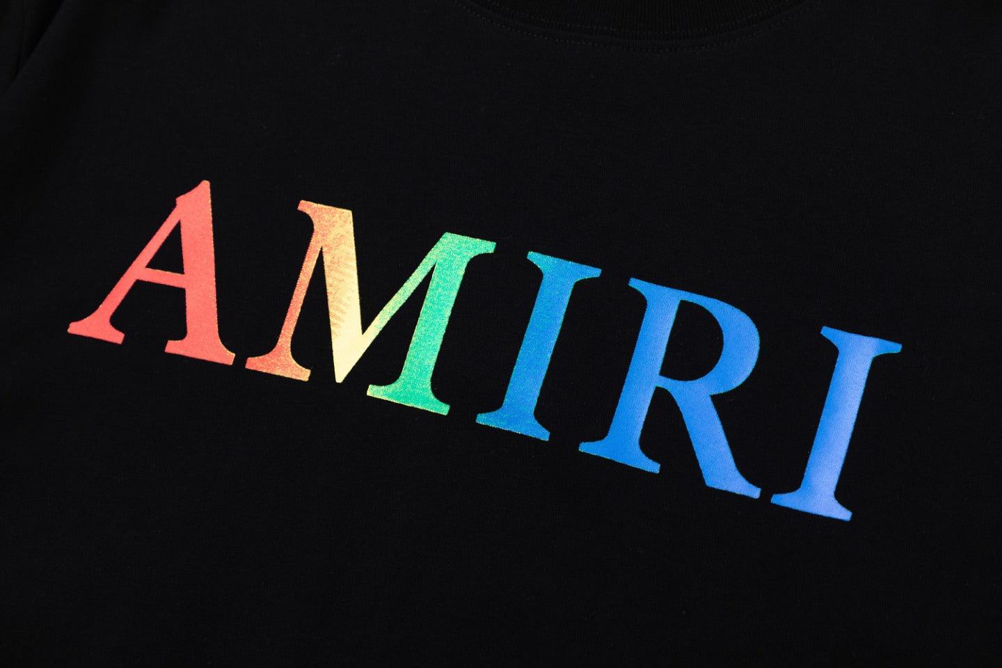 Amiri Black T-Shirt Without Collar - Banlieue91