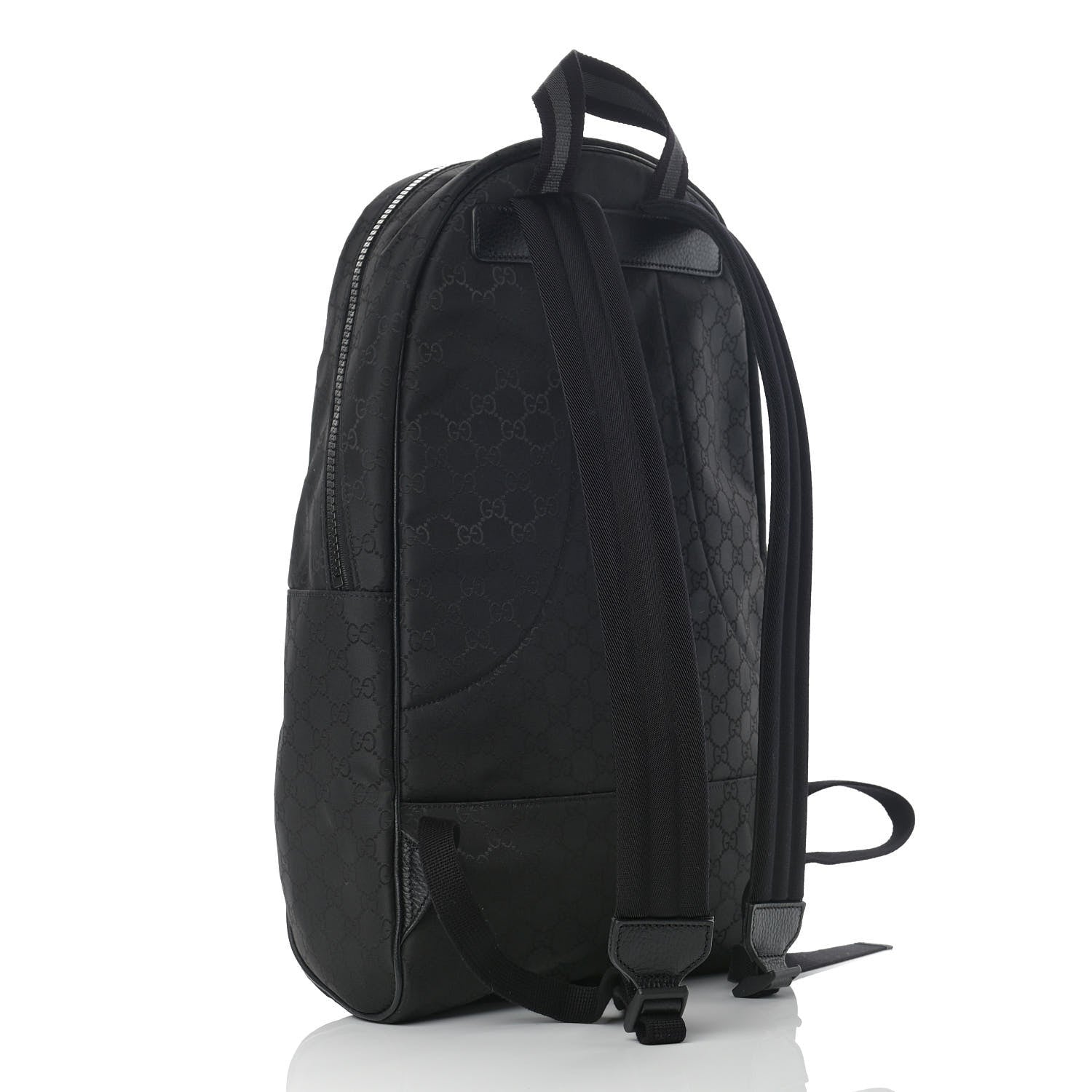 Gucci Nylon Monogram Slim Backpack Black - Banlieue91