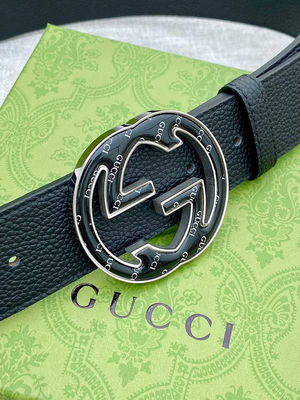 GUCCI Embellished coated-canvas and leather belt 'Black' - Banlieue91