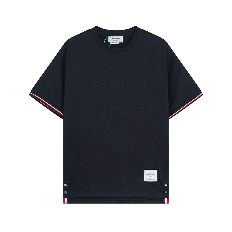 Thom Browne T-Shirt Without Collar 'Blue' - Banlieue91