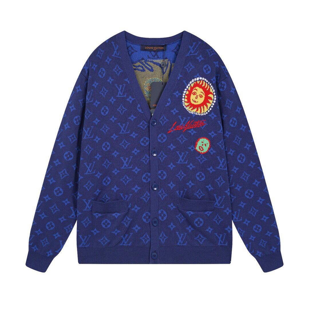 Louis Vuitton Yayoi Kusama Blue Monogram Cardigan - Banlieue91