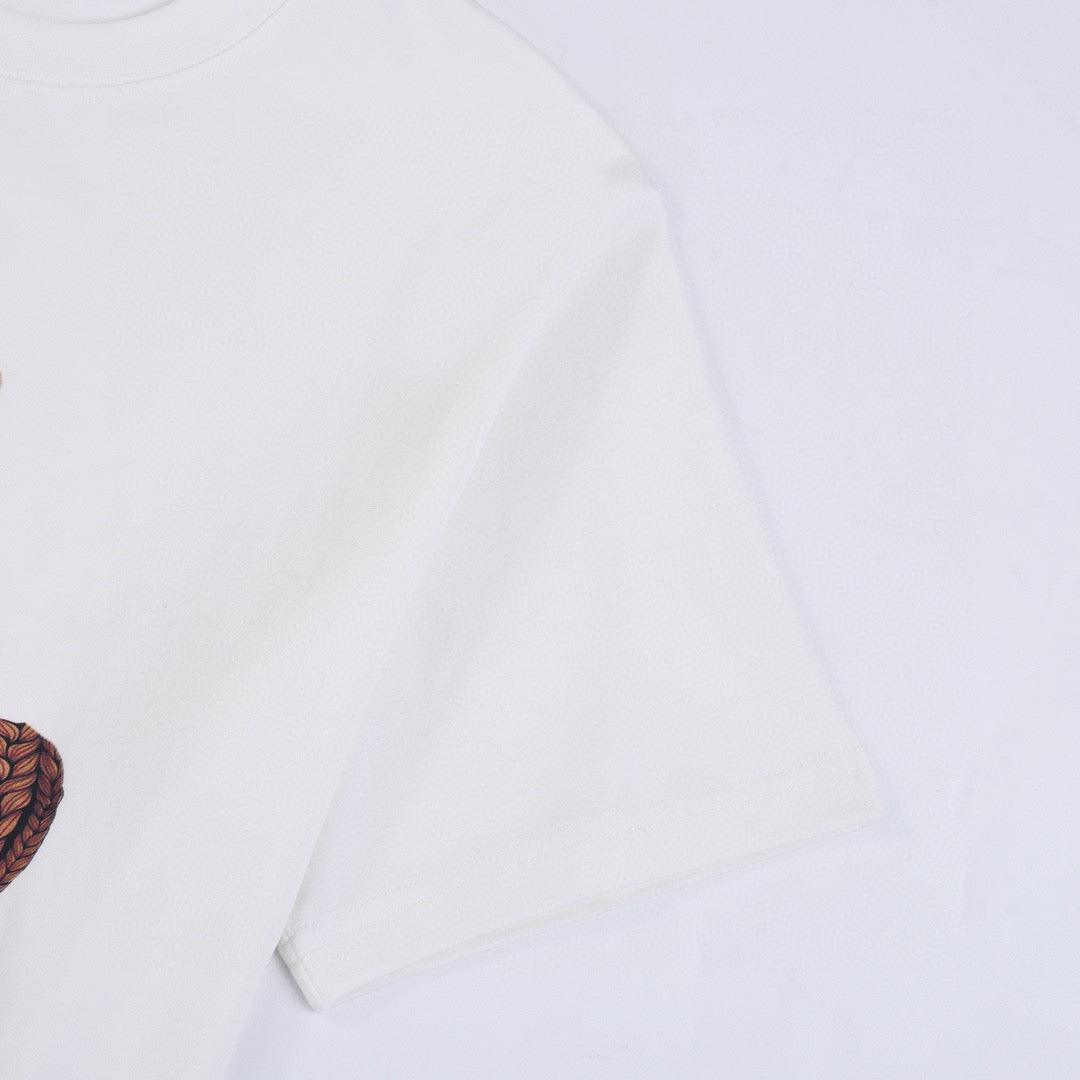 Fendi T-Shirt without Collar 'White-Orange' - Banlieue91