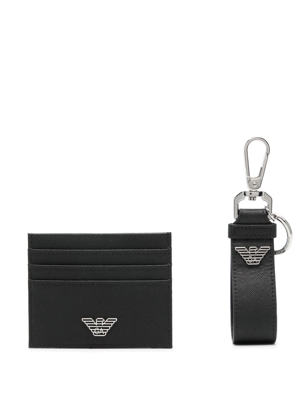 EMPORIO ARMANI Men's Mini Card Holder and Keyring Set | Banlieue91