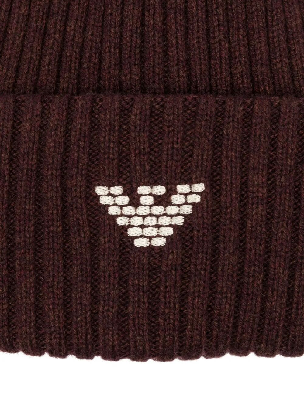 EMPORIO ARMANI Ribbed Wool Beanie Hat for Men - Essential Cold Weather Accessory | Banlieue91