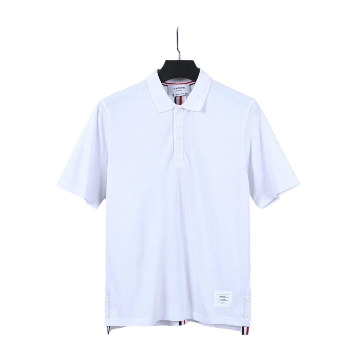 Thom Browne White T-Shirt with Collar - Banlieue91