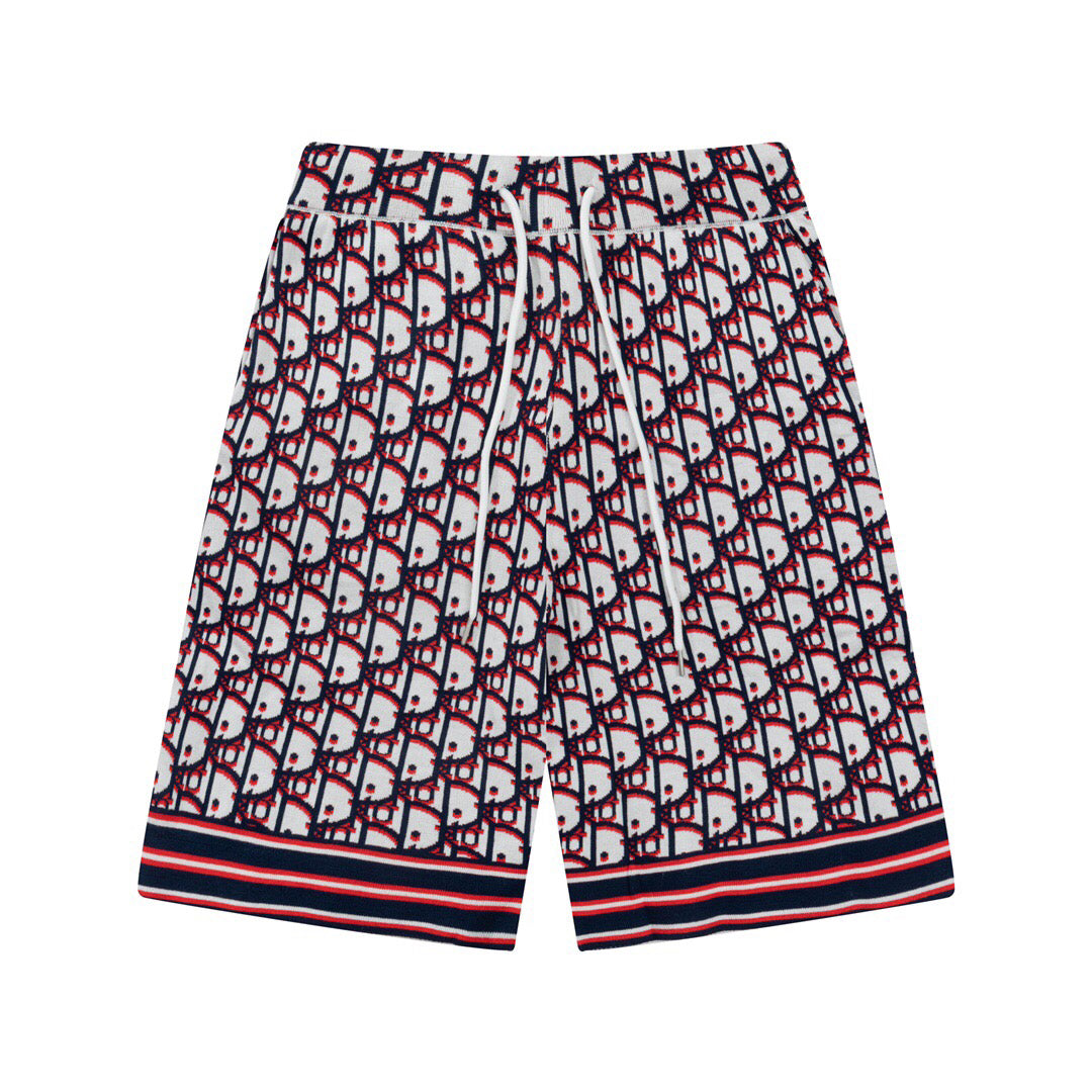 Dior Knit Basketball Shorts 'Red'