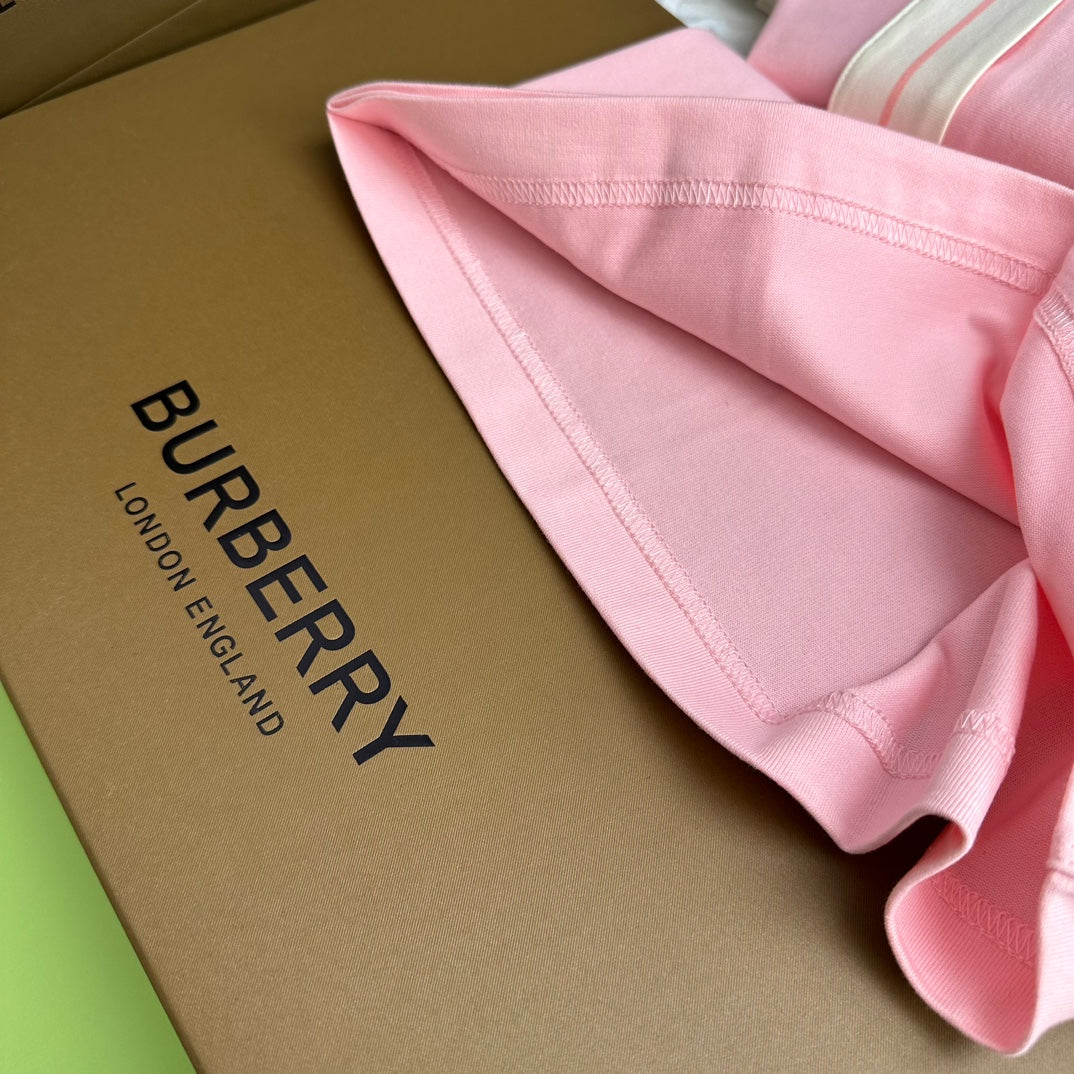 Burberry Pink T-Shirt Without Collar - Banlieue91