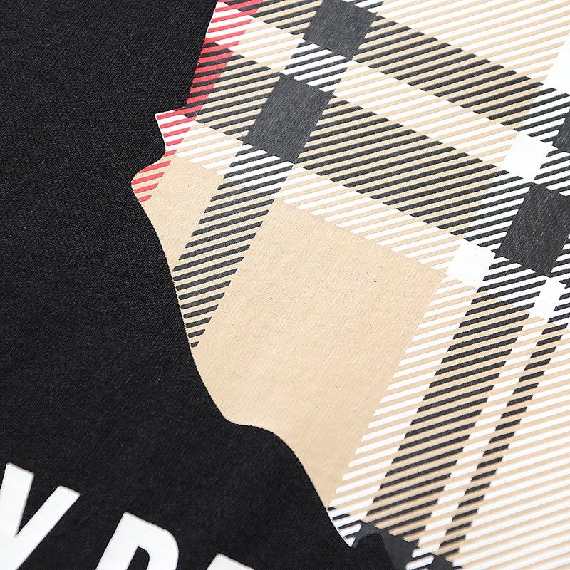 Bathing Ape Check by Bathing Tee Black/Beige - Banlieue91