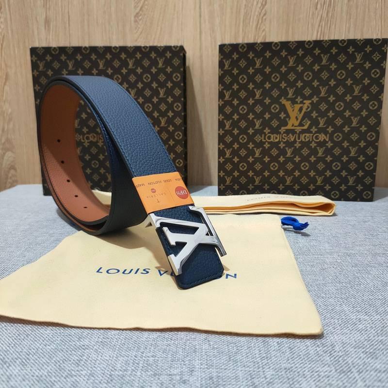 Louis Vuitton Double Belt 'Brown/Blue' - Banlieue91