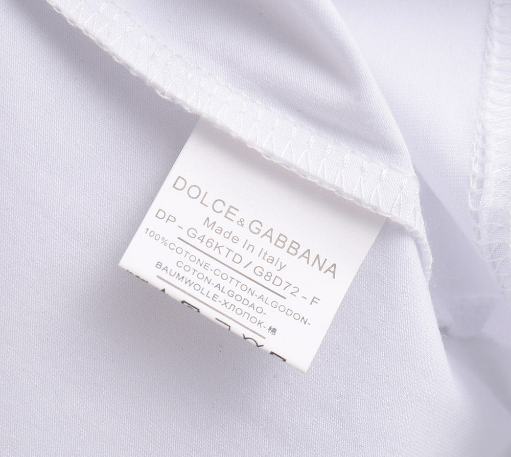 Dolce & Gabbana T-Shirt Without Collar 'White & Black' - Banlieue91