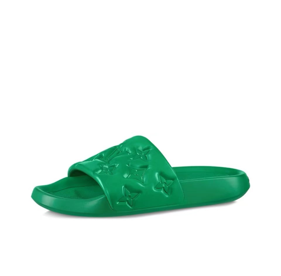 LOUIS VUITTON Waterfront Slide Slippers Men's Green