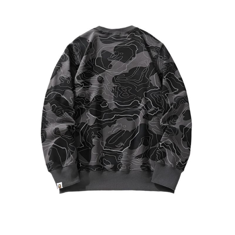 BATHING APE MEN SWEATSHIRT LAYERED CAMO CREWNECK MENS - Banlieue91