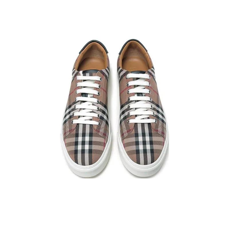 Burberry Check Print Low-Top Sneaker Dark Brown - Banlieue91 -