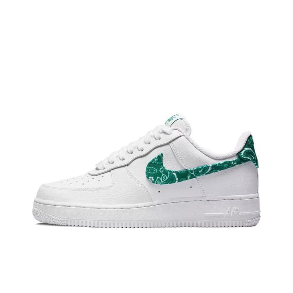 Nike Air Force 1 'Essential White/Green Paisley' - Banlieue91