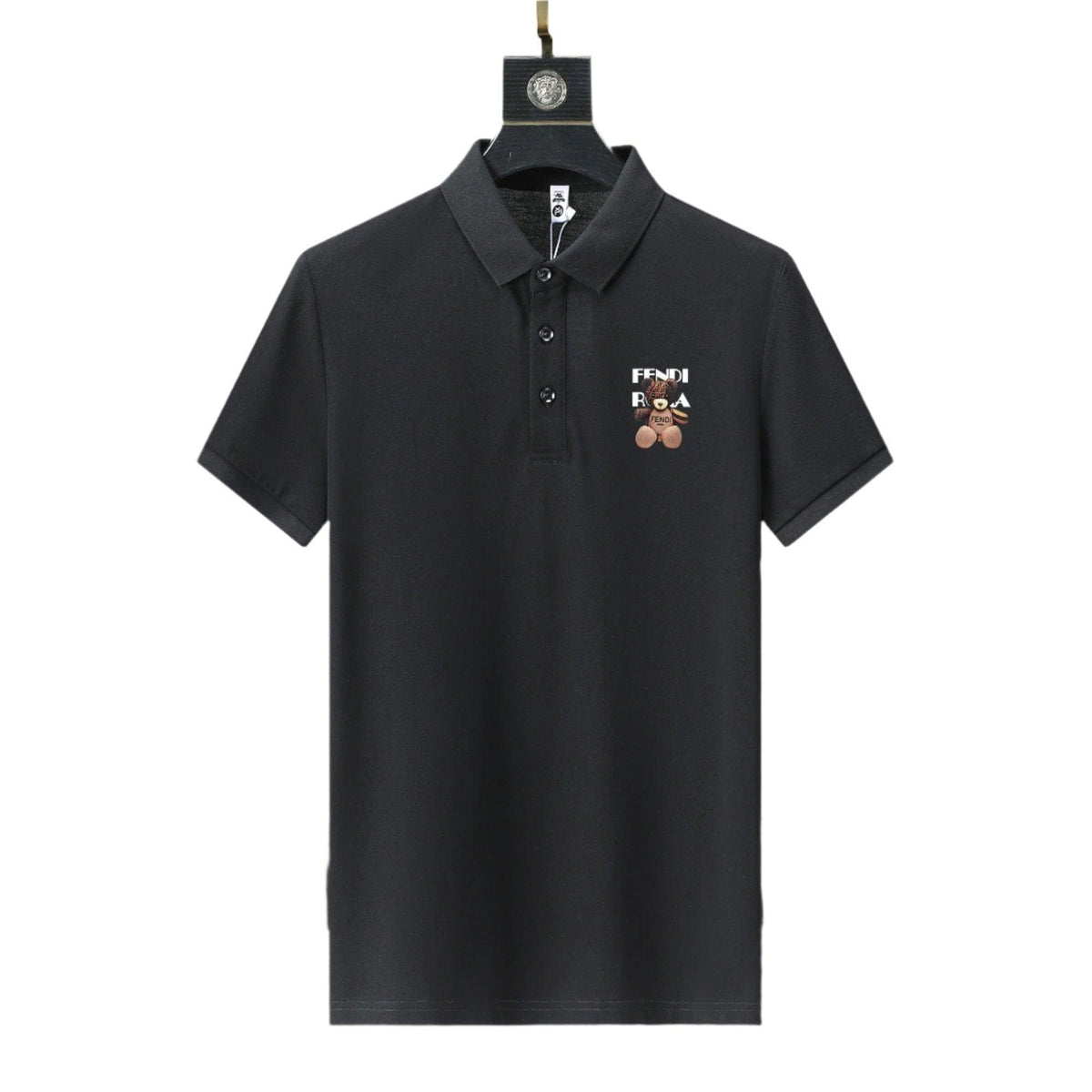 Fendi Black T-shirt with Collar | Banlieue91