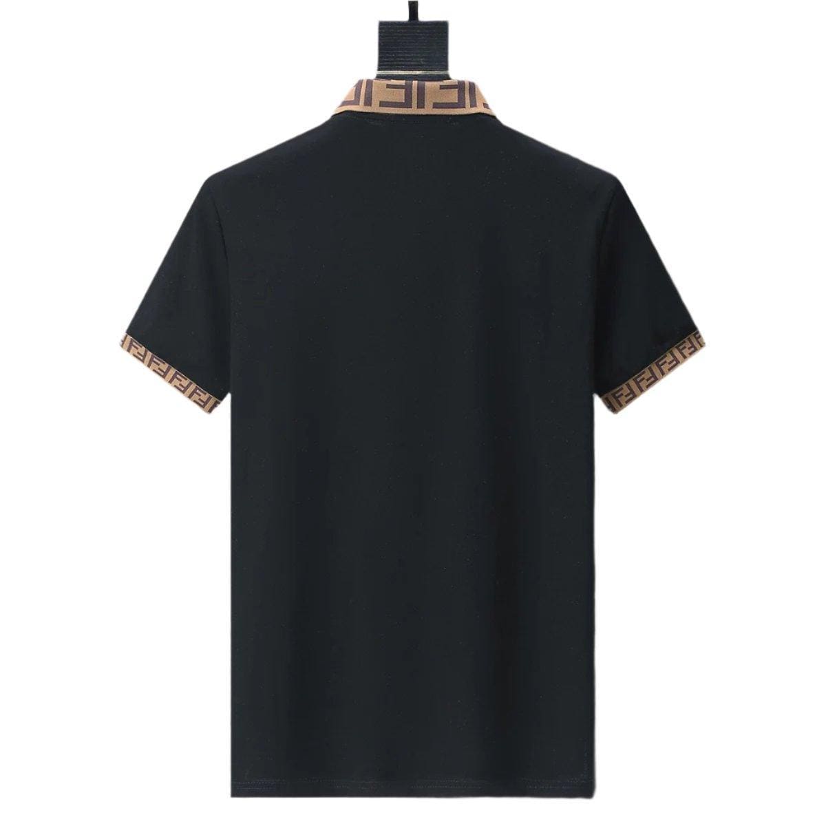 Fendi Black T-shirt with Collar | Banlieue91