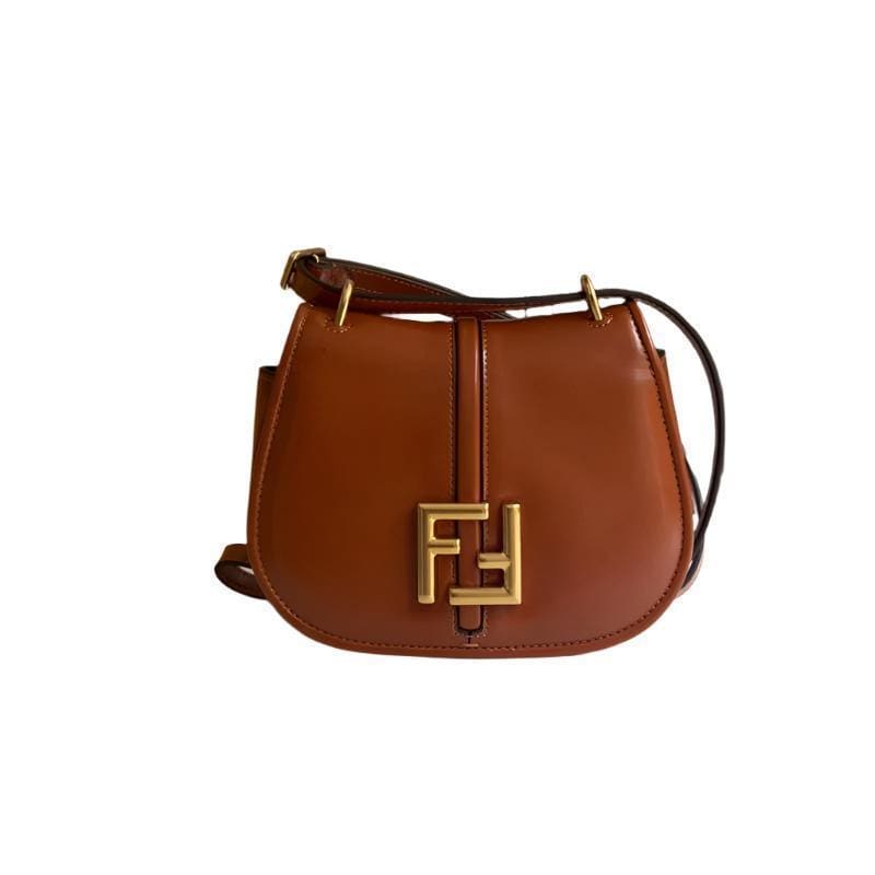 Fendi C’mon Small Brown FF jacquard fabric bag | Banlieue91