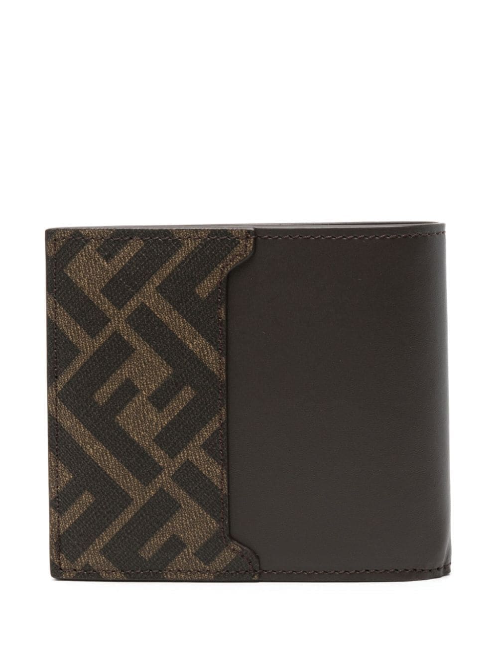FENDI FF Leather and Canvas Mini Bi-Fold Wallet | Banlieue91