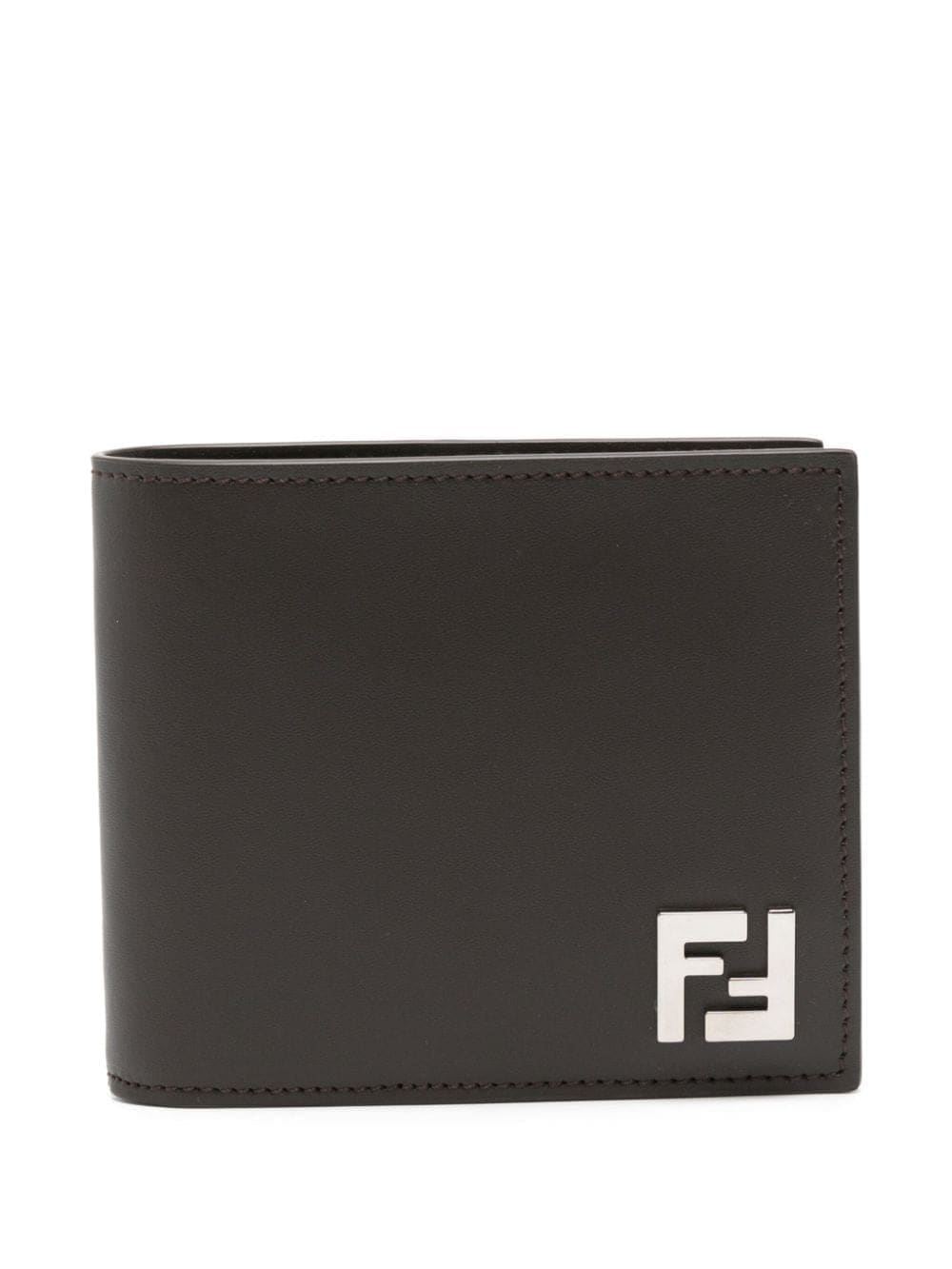 FENDI FF Leather and Canvas Mini Bi-Fold Wallet | Banlieue91