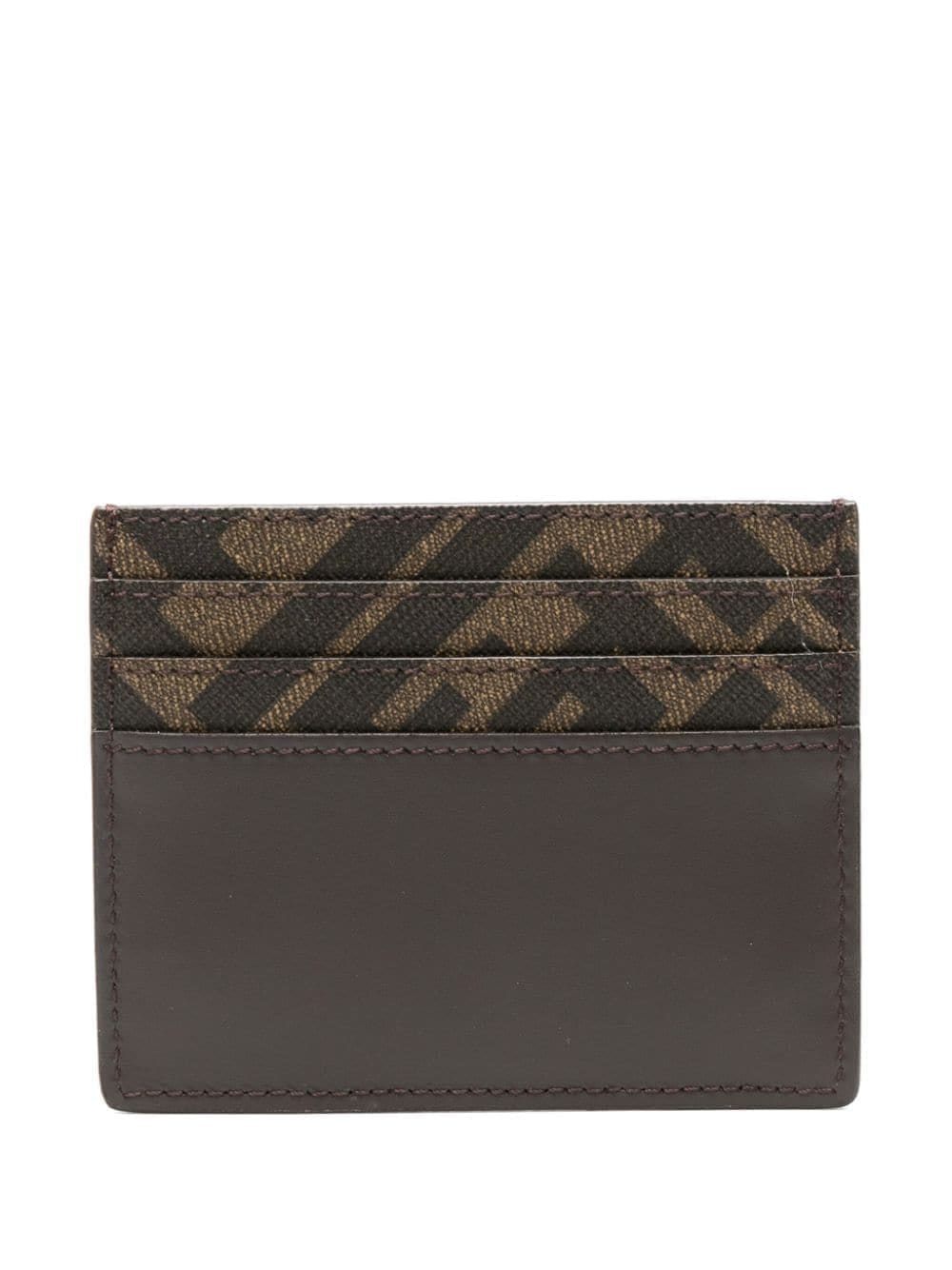 FENDI FF Logo Plaque Mini Leather Cardholder | Banlieue91