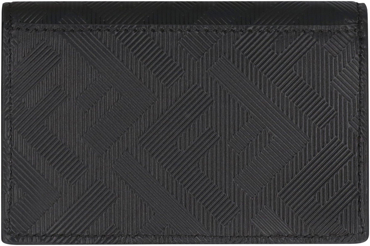 FENDI Leather Card Holder with FF Motif - 11 cm x 7.5 cm | Banlieue91