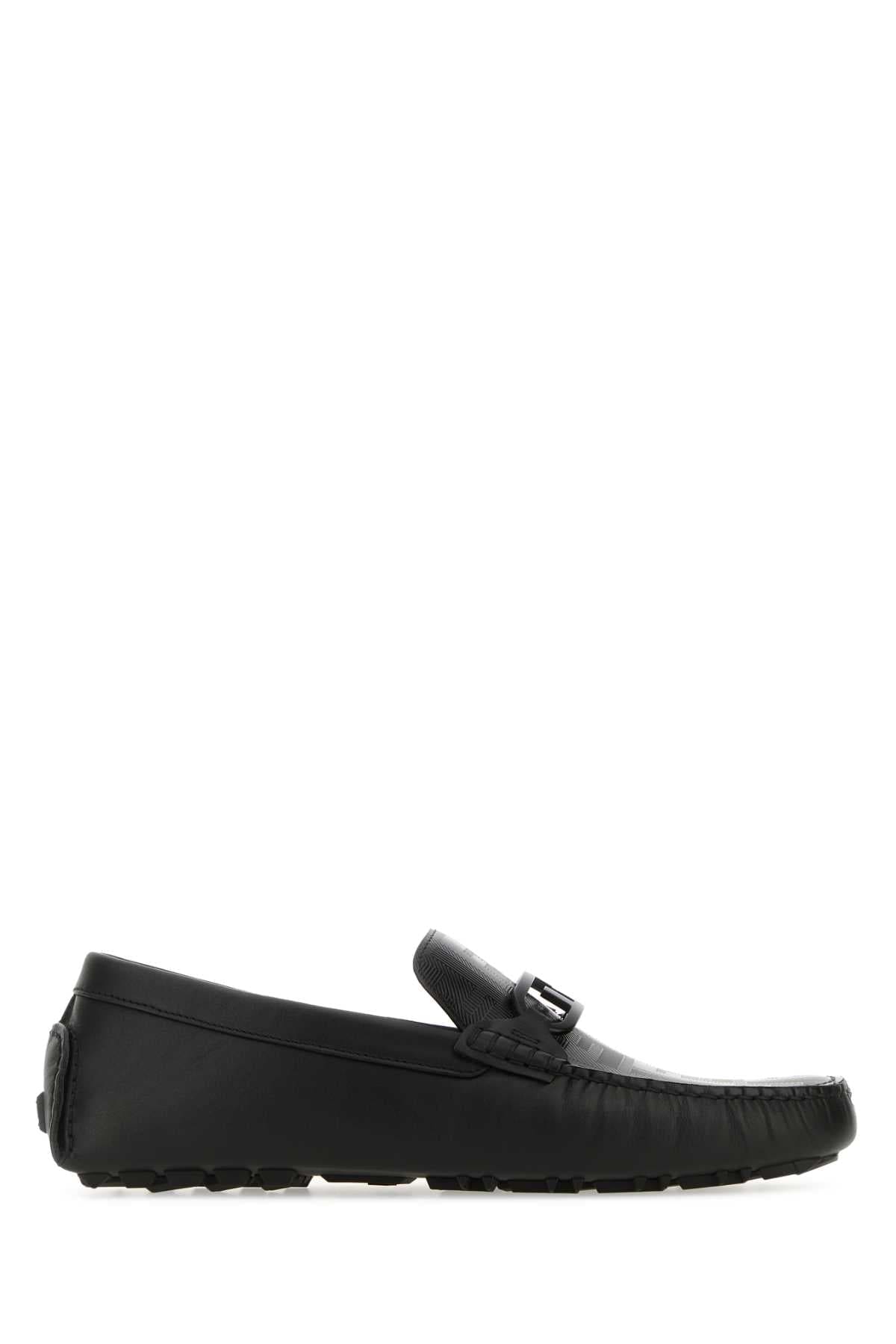FENDI Leather Diver O Lock Loafers | Banlieue91