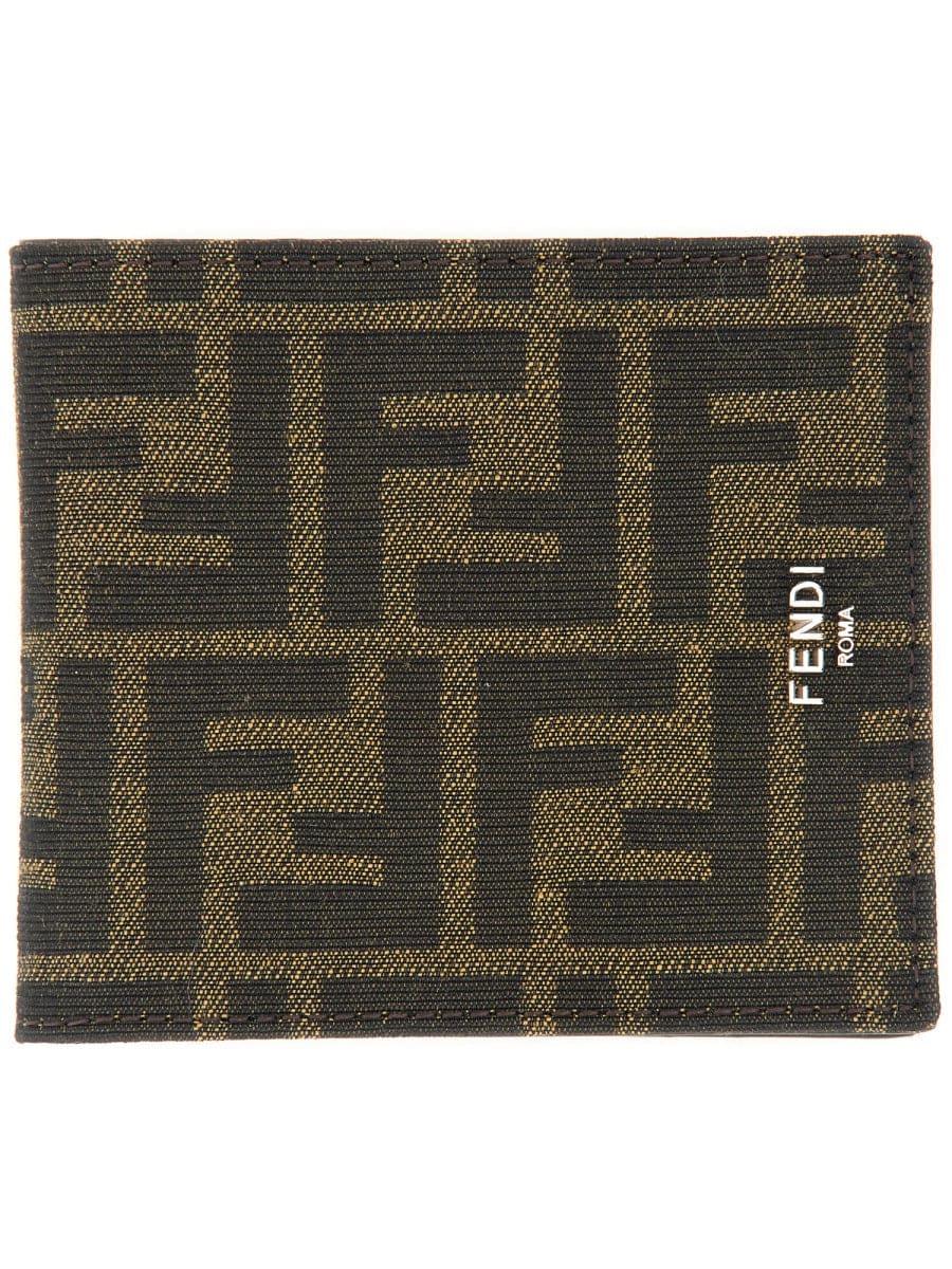 FENDI Leather Wallet with Signature Jacquard Design - Bi-Fold | Banlieue91